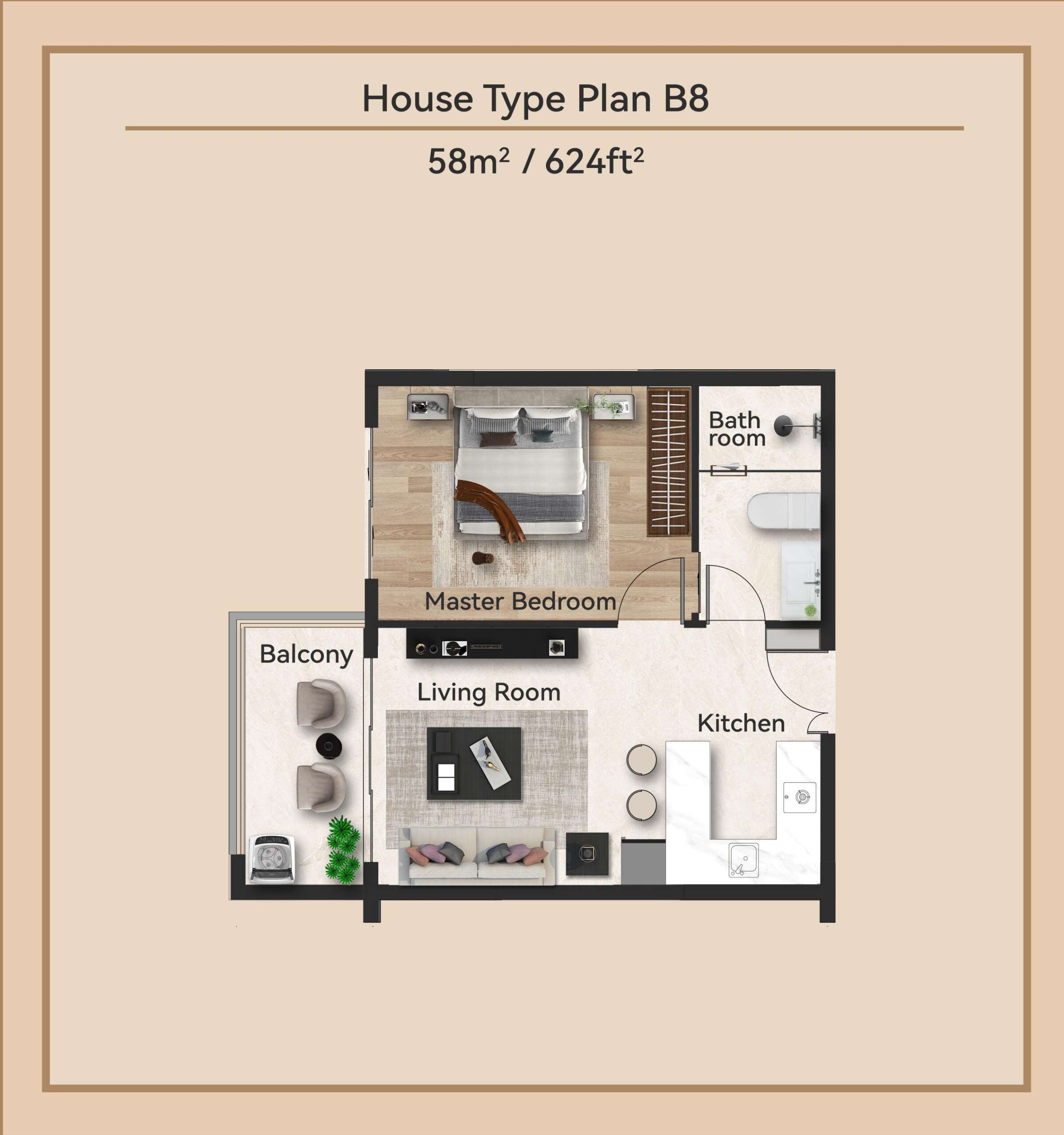 2 bedroom / 1 bath
